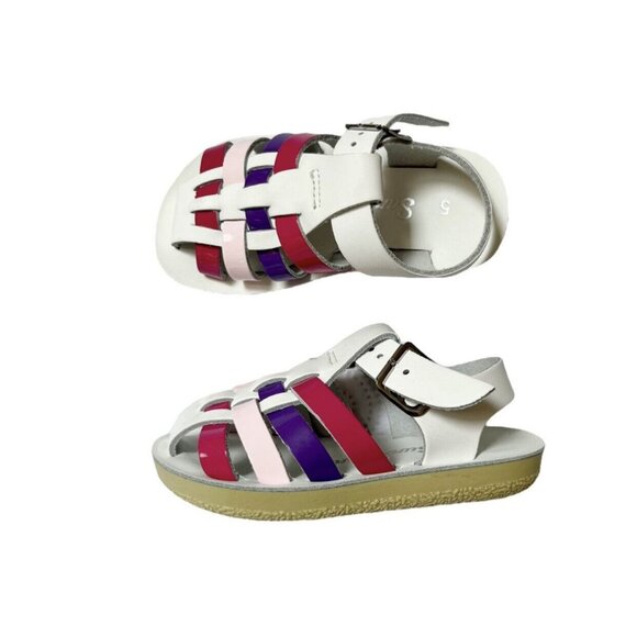 Salt Water Multi Colored Fisherman Sandals Size 3 - Picture 1 of 6